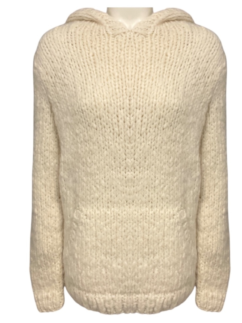 GABRIELA HEARST IVORY CASHMERE KNIT CARLTON HOODIE